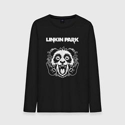 Лонгслив хлопковый мужской Linkin Park rock panda, цвет: черный