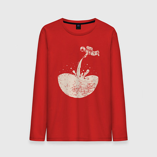 Мужской лонгслив Космический всплеск / Красный – фото 1