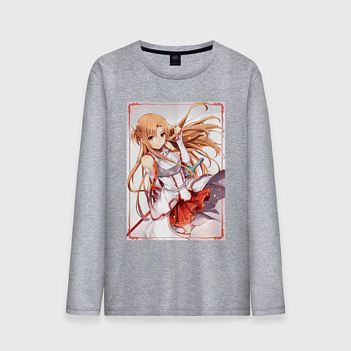 Мужской лонгслив Асуна Юки мечница / Меланж – фото 1