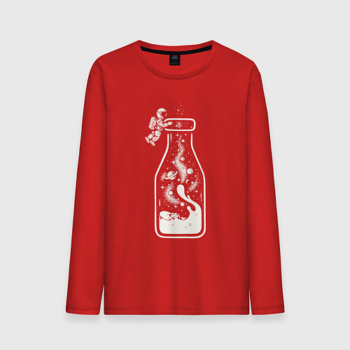 Мужской лонгслив Космос в бутылочке / Красный – фото 1