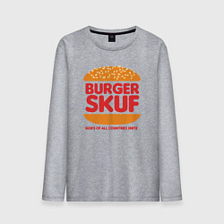 Лонгслив хлопковый мужской Burger - skuf, цвет: меланж