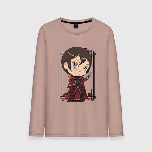 Мужской лонгслив Арт на аниме владыка демонов и его девушка эльфийк / Пыльно-розовый – фото 1