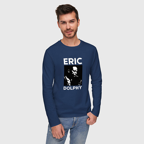 Мужской лонгслив Tribute to Eric Dolphy / Тёмно-синий – фото 3