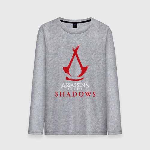 Мужской лонгслив Assassins creed shadows logo / Меланж – фото 1