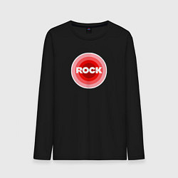 Лонгслив хлопковый мужской Рок ретро в красном, цвет: черный