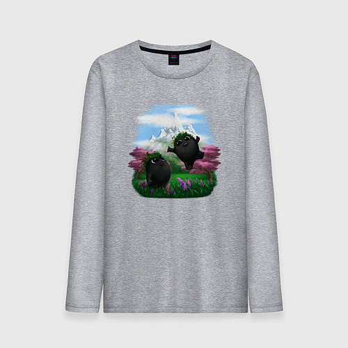 Мужской лонгслив Духи леса / Меланж – фото 1