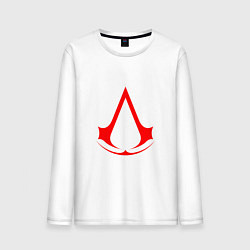 Лонгслив хлопковый мужской Red logo of assassins, цвет: белый