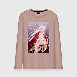 Лонгслив хлопковый мужской Очень приятно Бог Томоэ Дух-хранитель, цвет: пыльно-розовый