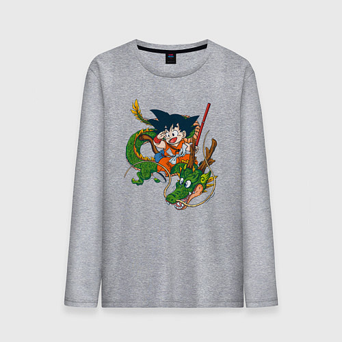 Мужской лонгслив Драконий жемчуг Гоку Сон / Меланж – фото 1