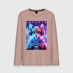 Мужской лонгслив Funny fox - e sports ai art