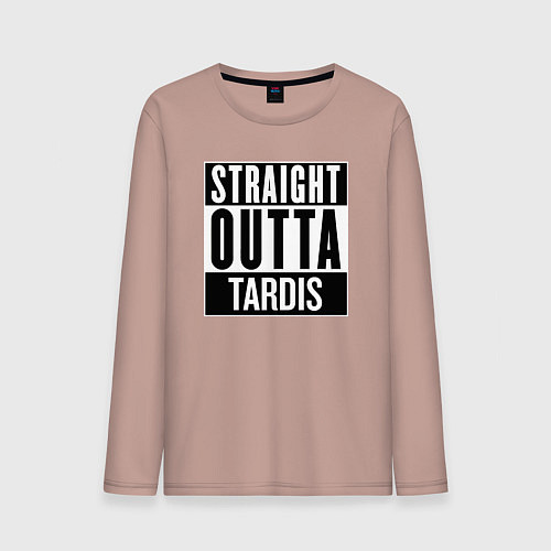 Мужской лонгслив Прямиком из тардиса / Пыльно-розовый – фото 1