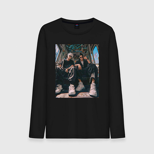 Мужской лонгслив Магическая битва Сатору Годзё Маг особого ранга / Черный – фото 1