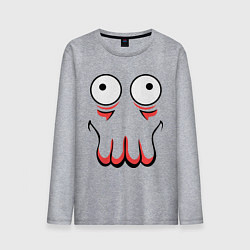 Лонгслив хлопковый мужской John Zoidberg Face, цвет: меланж