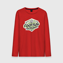 Лонгслив хлопковый мужской Футбольный турнир, цвет: красный