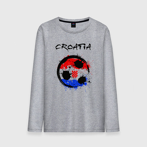 Мужской лонгслив Сборная - Хорватия / Меланж – фото 1