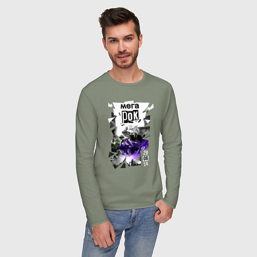 Мужской лонгслив Фестиваль - Мегарок / Авокадо – фото 3