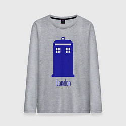 Лонгслив хлопковый мужской Tardis - London, цвет: меланж