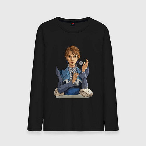 Мужской лонгслив Кассандра - RimWorld / Черный – фото 1