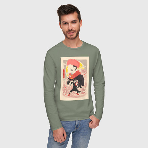 Мужской лонгслив Магическая битва Сукуна Рёмэн арт / Авокадо – фото 3