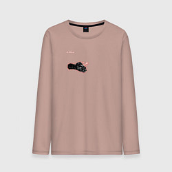 Лонгслив хлопковый мужской The elder picture of death, Choso, цвет: пыльно-розовый