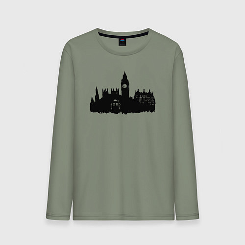 Мужской лонгслив Тардис и Лондон / Авокадо – фото 1