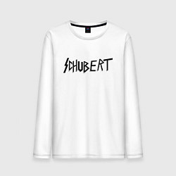 Лонгслив хлопковый мужской Шуберт чёрный, цвет: белый