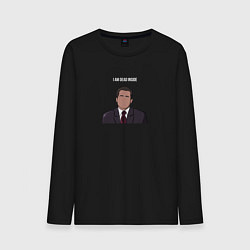 Лонгслив хлопковый мужской I am dead inside Michael Scott - the office, цвет: черный