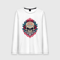 Мужской лонгслив Roses skull