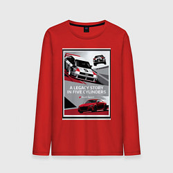 Лонгслив хлопковый мужской Audi Sport автомобиль, цвет: красный