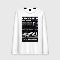 Мужской лонгслив Lamborghini countach