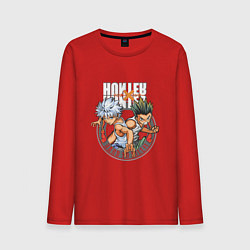 Лонгслив хлопковый мужской Hunter x Hunter Килуа и Гон, цвет: красный