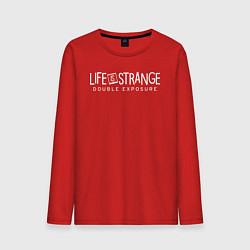 Лонгслив хлопковый мужской Life is strange double exposure logotypе, цвет: красный