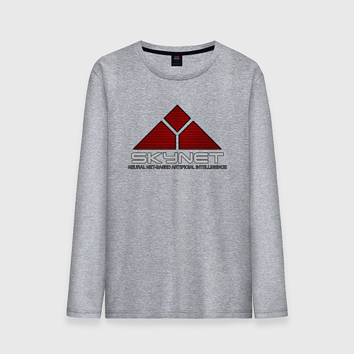 Мужской лонгслив Skynet - cyberdyne / Меланж – фото 1
