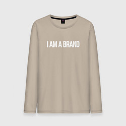 Лонгслив хлопковый мужской I am a brand, цвет: миндальный