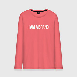 Лонгслив хлопковый мужской I am a brand, цвет: коралловый