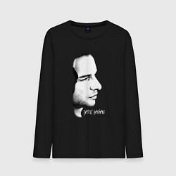 Лонгслив хлопковый мужской Dave Gahan from depeche mode face, цвет: черный
