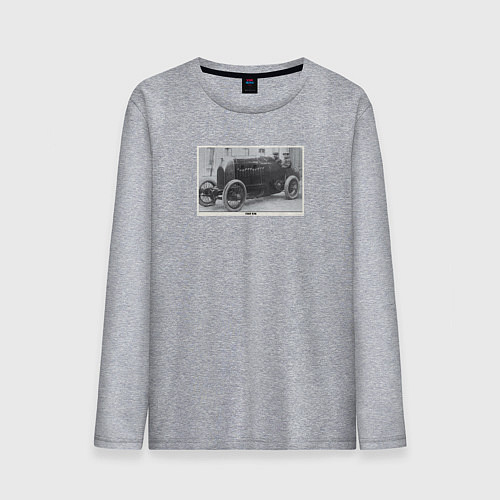Мужской лонгслив Retro car Fiat S76 / Меланж – фото 1