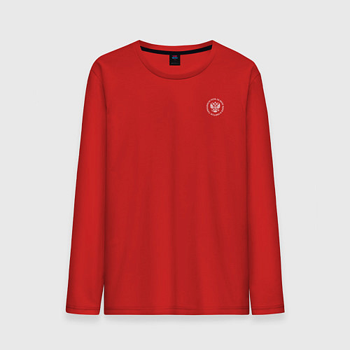 Мужской лонгслив За веру царя триединую Русь герб белый / Красный – фото 1