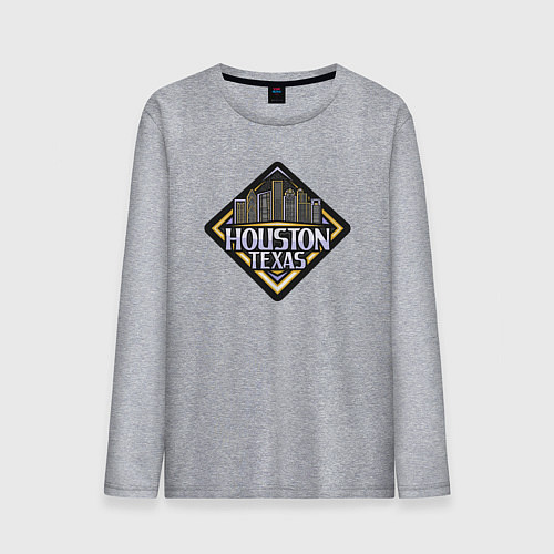 Мужской лонгслив Houston Texas / Меланж – фото 1
