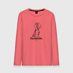 Лонгслив хлопковый мужской BTS Dynamite Kim Taehyung, цвет: коралловый
