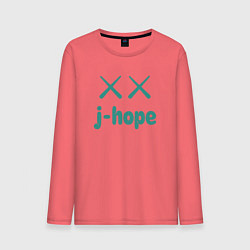 Лонгслив хлопковый мужской BTS jhope, цвет: коралловый