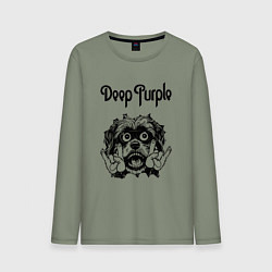 Лонгслив хлопковый мужской Deep Purple - rock dog, цвет: авокадо