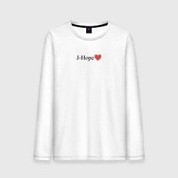Лонгслив хлопковый мужской BTS - J-hope, цвет: белый