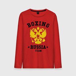 Лонгслив хлопковый мужской Boxing Russia Team, цвет: красный