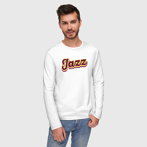 Мужской лонгслив Джаз вайб / Белый – фото 3
