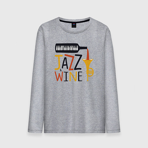 Мужской лонгслив Джаз и винишко / Меланж – фото 1