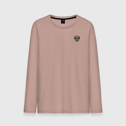 Мужской лонгслив За веру царя и святую триединую Русь малый герб че / Пыльно-розовый – фото 1