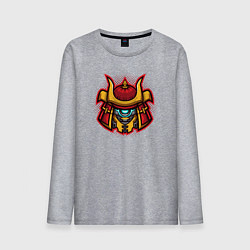 Лонгслив хлопковый мужской Samurai warrior, цвет: меланж