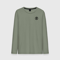 Мужской лонгслив Сокрушу пред ним врагов его малая хризма черная