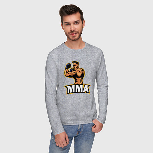 Мужской лонгслив Fighter MMA / Меланж – фото 3